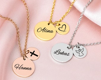 Personalized plate necklace with engraving name necklace with engraving desired engraving name necklace family necklace Mother's Day gift