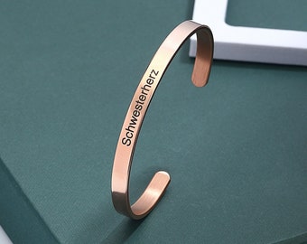 Personalisiertes Armband Armreif mit Wunschnamen Wunschgravur Koordinaten Armband  Personalisiert Für Herren Damen Valentinstaggeschenk