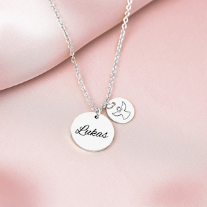 Personalized plate necklace with engraving Name necklace with engraving Custom engraving Name necklace Family necklace Mother&#39;s Day gift