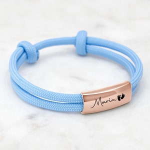 Men&#39;s Bracelet Women&#39;s Bracelet - Personalized Sailing Rope Bracelet - Custom Engraving - Surfer Bracelet - Partner Bracelet - Bracelet with Engraving