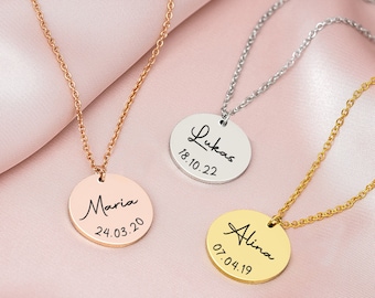 Necklace with engraving, desired engraving, communion, confirmation gift, christening necklace, christening gift, cross necklace, cross necklace, Mother's Day gift