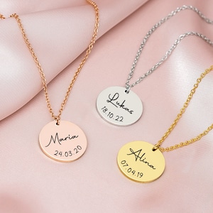 Necklace with engraving Custom engraving Communion Confirmation gift Baptism necklace Baptism gift Cross necklace Cross necklace Mother&#39;s Day gift