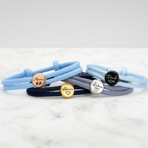 Pulsera personalizada Iniciales Letras Pulsera grabada personalizada para hombre mujer pareja joyería, pulsera familiar regalo del día de la madre