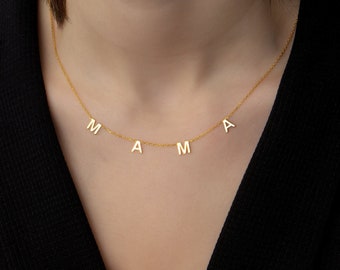 Name Necklace - Initial Necklace - Personalized Letter Necklace - Mother Gifts - Gifts for Her- Birthday Gift - Necklace - Christmas Gift