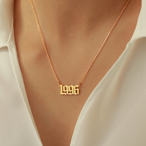 Collar con nombre gótico | Joyas personalizadas | Accesorio gargantilla de plata 925 bañada en oro de 18 quilates regalo de San Valentín