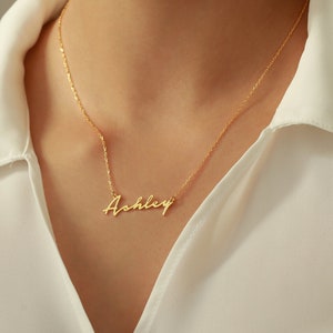 Personalized necklace with name Necklace with name 925 silver or 14K gold & rose gift name necklace for mom Valentine's Day gift