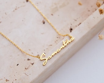 Personalized necklace with name, name necklace with desired name, 925 sterling silver, 14K gold, birthday gift for mom, Mother's Day gift