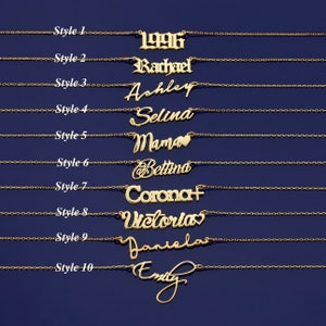 Personalisierte Namenskette Halskette Namenskette mit Wunschname Geburtstagsgeschenk Zierliche Namenskette Muttertagsgeschenk Bild 1