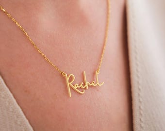 Personalized Mom Name Necklace with Desired Name, Made of Genuine 925 Sterling Silver, Birthday Gift for Mom, Mother's Day Gift