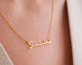 Personalized necklace with name, name necklace with desired name, 925 sterling silver, 14K gold, birthday gift for mom, Mother's Day gift