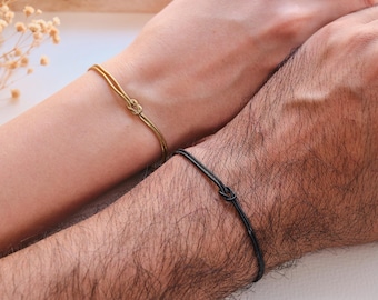 Pulsera de plata personalizada para parejas, hecha de acero inoxidable, pulsera de nudo de amor hecha a mano, grabada para parejas, hombre y mujer, regalo para el Día de la Madre.