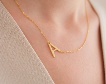 Name Necklace - Initial Necklace - Personalized Letter Necklace - Mother Gifts - Gifts for Her- Birthday Gift - Necklace - Christmas Gift