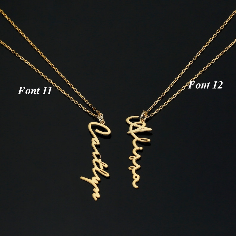 Sierlijke gepersonaliseerde naamketting met gewenste naam Naamketting 925 zilver of 14K goud en roos cadeau voor moeder Moederdag cadeau afbeelding 3