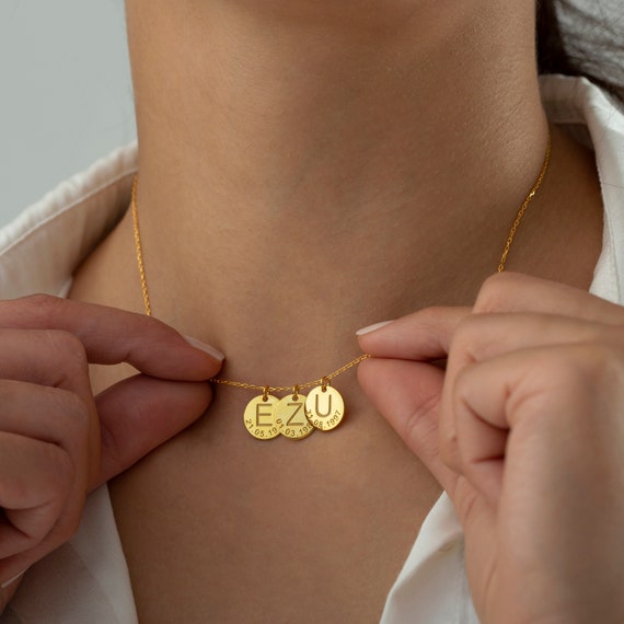 Initial plate necklace clearance