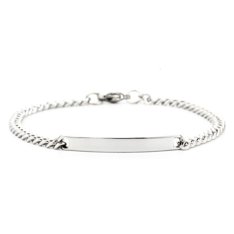 Pulsera de Plata Grabada Personalizada de Acero Inoxidable Pulsera con Grabado para Parejas Hombre Mujer Colgante Regalo Día del Padre Regalo Día de la Madre imagen 7