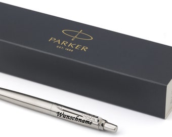 Penna a sfera Parker Jotter in acciaio inossidabile con incisione desiderata, incisione di testi, scritte, regalo di Natale, reparto squadra, personalizzata