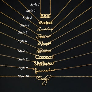 Zierliche Personaliserte Namenskette mit Wunschname Namen Halskette 925er Silber oder 14K Gold & Rose Geschenk für Mama Muttertagsgeschenk zdjęcie 2