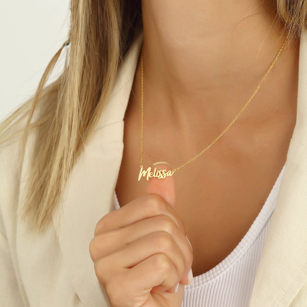 Personalized Name Chain Necklace | Name necklace with desired name | Birthday gift | Dainty name necklace | Mother's Day gift