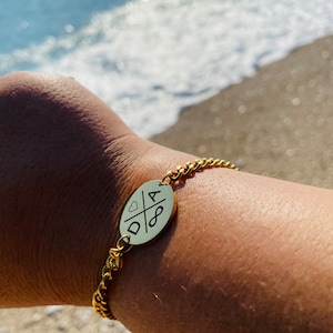 Pulsera de placa personalizada con grabado de nombre hecha en acero inoxidable Pulsera grabada Pulsera con nombre Regalo de cumpleaños Pulsera de pareja
