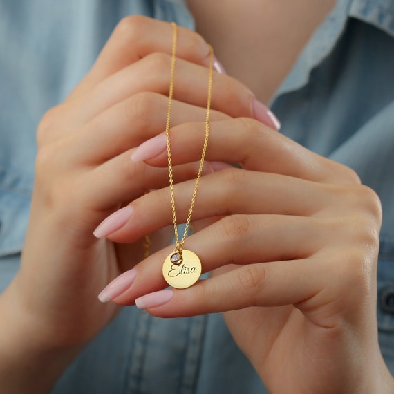 18k gold plated name necklace best sale