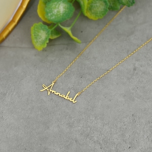 925 zilveren of 14K gouden naamketting met gewenste naam gemaakt van echt 925 zilver of 14K goud in 3 kleuren cadeau voor mama Moederdag cadeau afbeelding 7