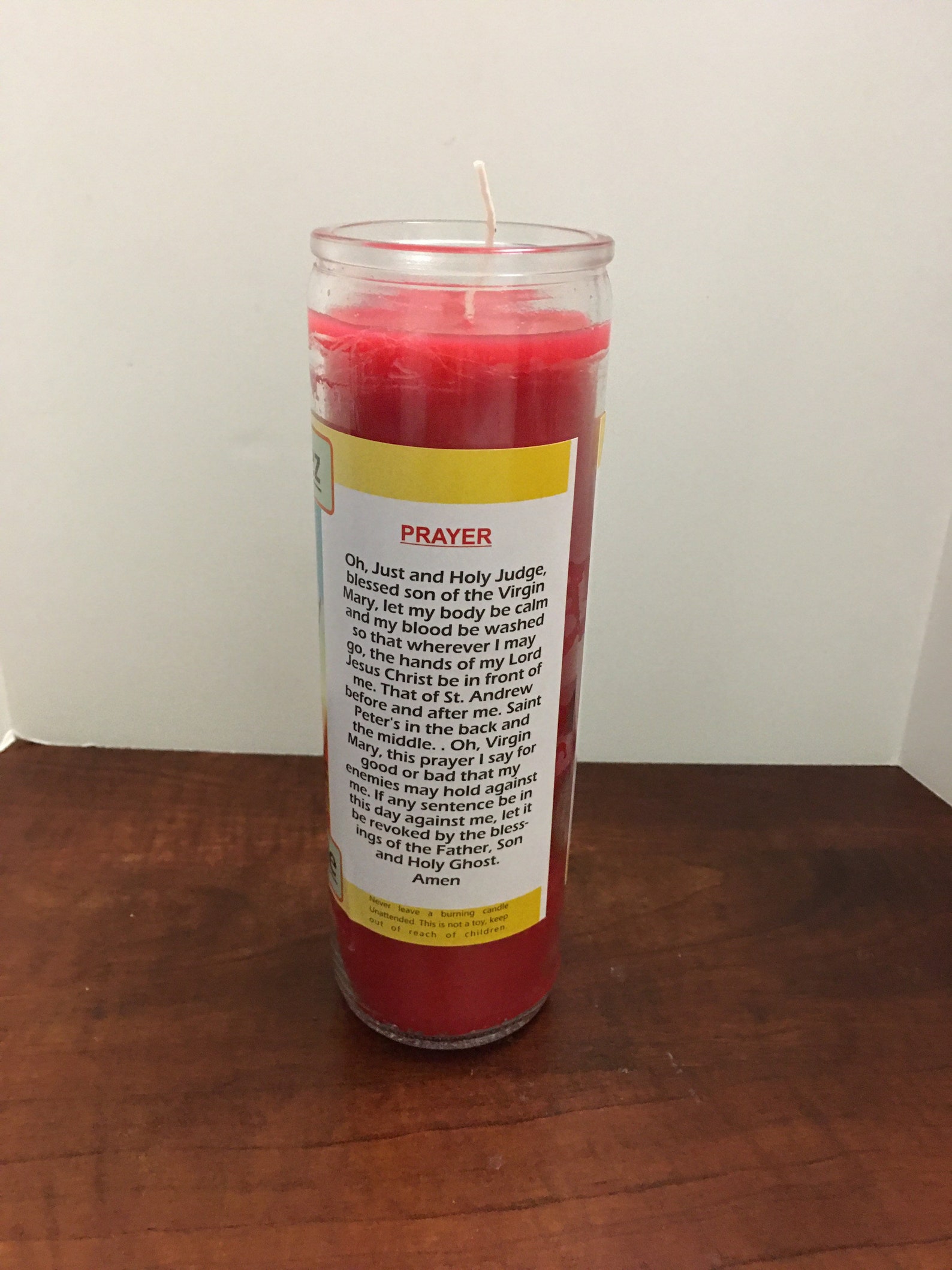 Veladora Justo Juez 7 días / Candle Holy Judge 7 day Etsy