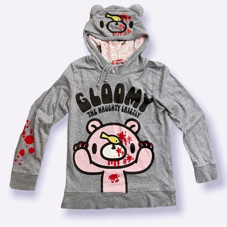 Rare 2000s Y2K Japan Gloomy Bear Hoodie Bear Face Hood Sz S Etsy UK