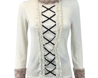 Axes Femme Mori Girl Fairy Criss Cross Top Tamanho P/M