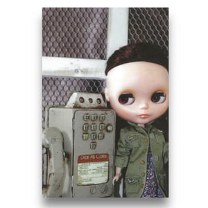 Cartolina d'arte vintage della bambola Blythe del Giappone