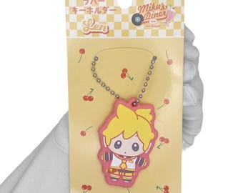 Deadstock New Hatsune Miku Vocaloid Diner Keychain - Len