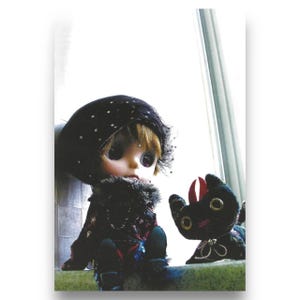 Cartolina artistica vintage Blythe Doll del Giappone Y2K anni 2000