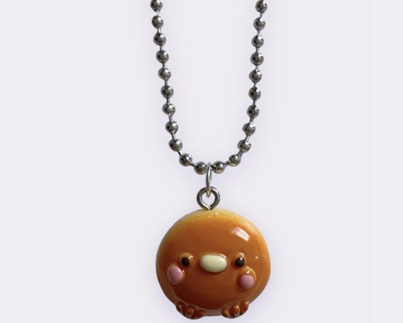 Japan Kawaii Y2K Animal Bread Bun Necklace