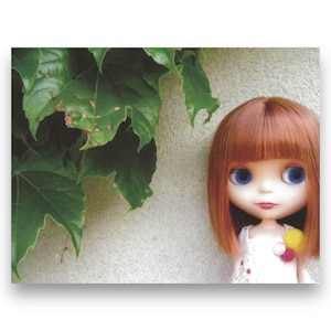Cartolina d'arte vintage della bambola Blythe del Giappone