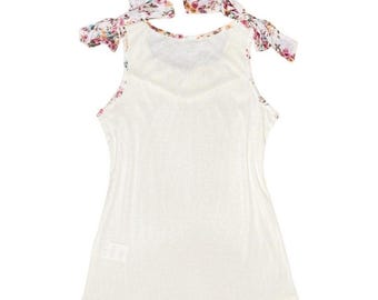 Y2K 2000s Japan Brand Axes Femme Floral Bow Straps Tank Top