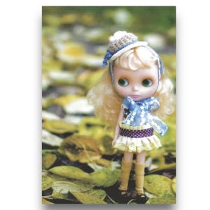 Cartolina d'arte vintage della bambola Blythe del Giappone
