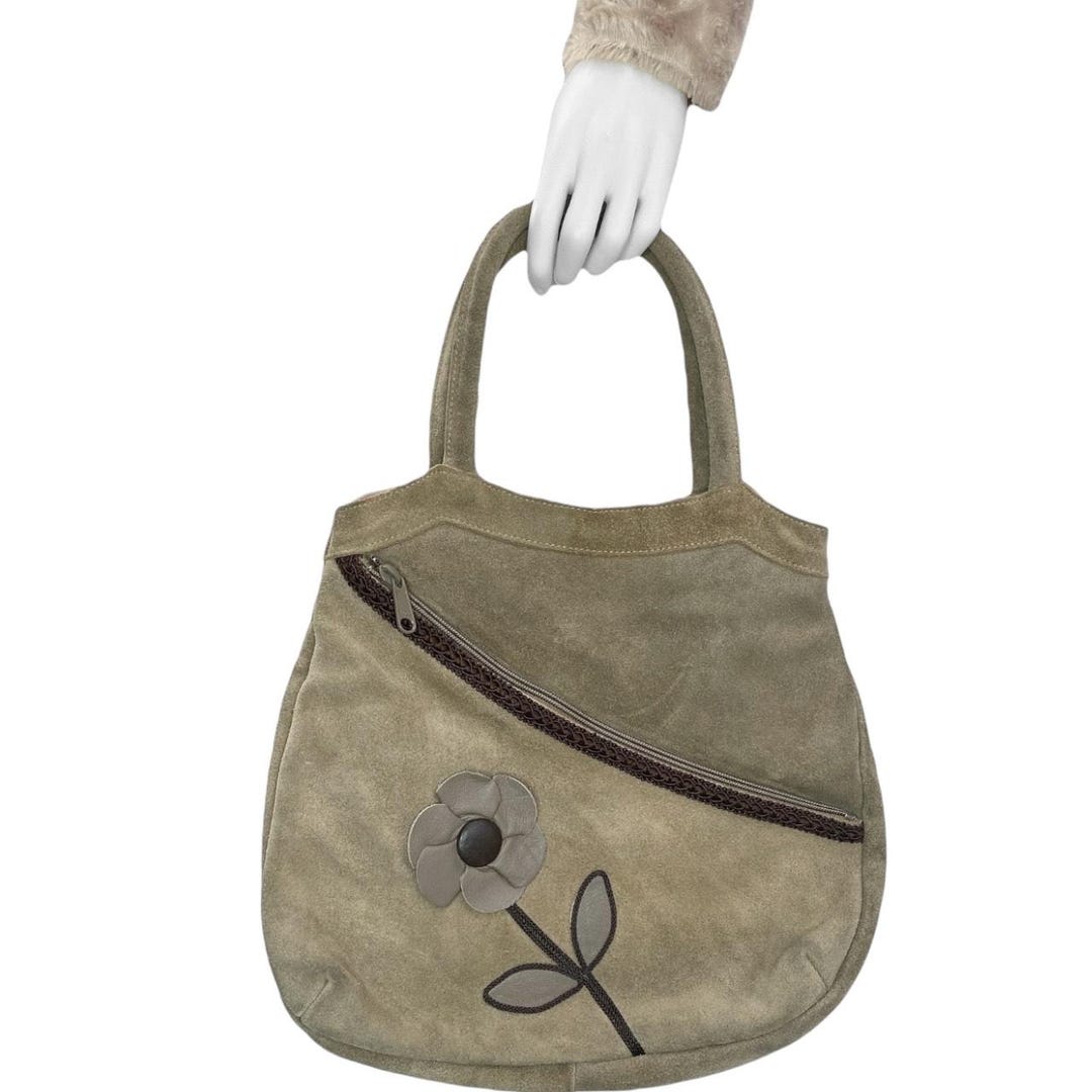 Y2K Floral Suede Grunge Bag - Etsy