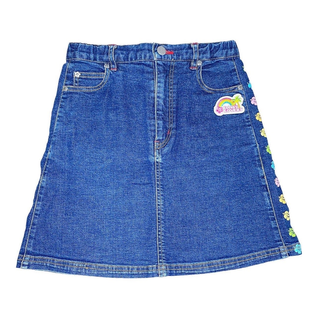 2000s Y2K Japan Daisy Lovers Denim Skirt Sz XXS/XS Etsy