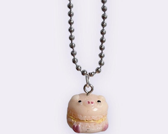 Japan Kawaii Y2K Animal Macaroon Dessert Necklace - image 1
