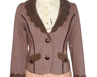 Mori Kei Axes Femme Blazer Jaqueta Tamanho S/M
