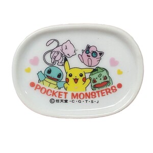 1999 Ceramic Pokemon Plate - Pikachu, Squirtle, Mew, Jigglypuff, Bulbasaur