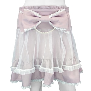 Coquette Jirai Kei Mar*s Dolly Big Bow Skirt Sz S/M