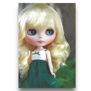 Cartolina d'arte vintage della bambola Blythe del Giappone