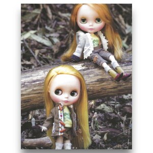 Cartolina d'arte vintage della bambola Blythe del Giappone