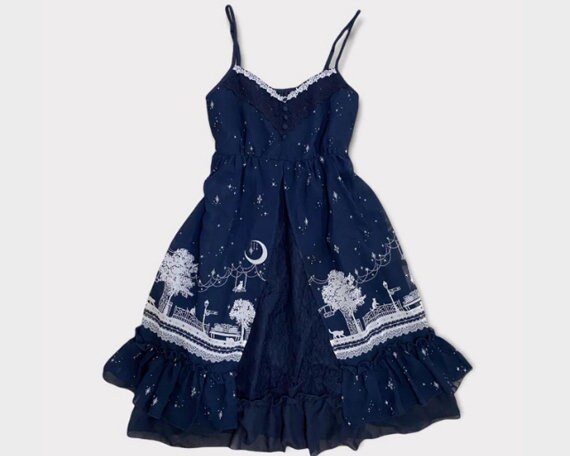 Japan Brand Axes Femme JSK Night Scene Dress Sz S - Etsy