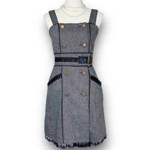 Y2K 2000s Japan Axes Femme Military Grunge Buckle Dress Sz S