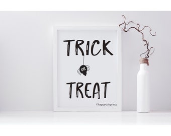 Trick or Treat | Instant Download | Printable | Halloween | Holiday | Fall | Autumn