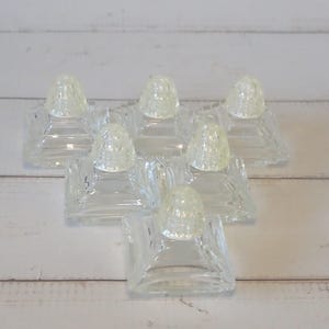 Vintage Art Deco Pyramid Glass Salt and Pepper Shakers Irving Rice Style