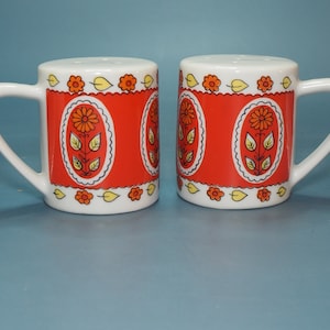 MCM Floral Salt and Pepper Shakers: 1960s Kitschy Kitchen Decor