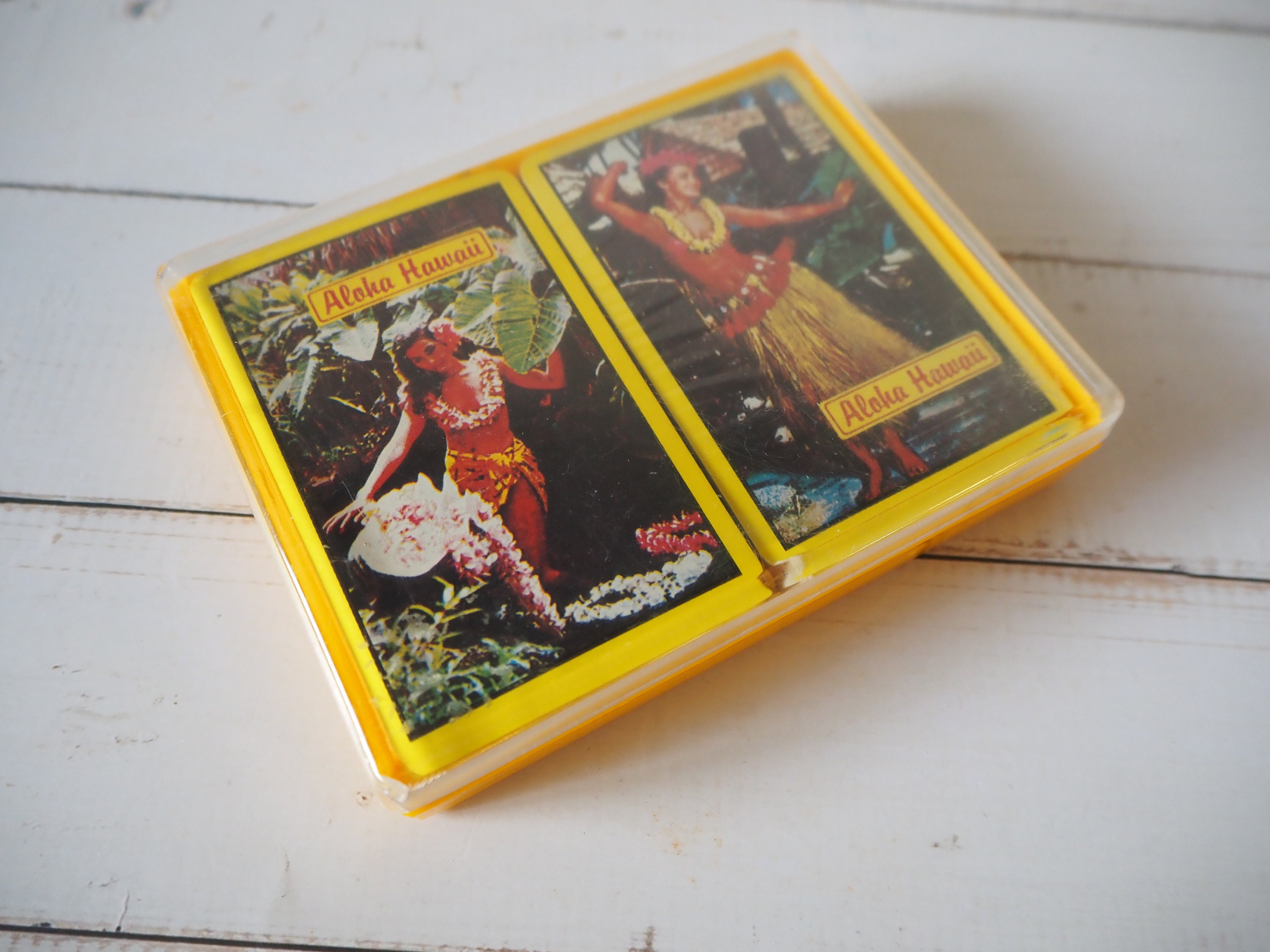 Vintage Aloha Hawaii Playing Cards Bridge Deck Double Deck Boxed