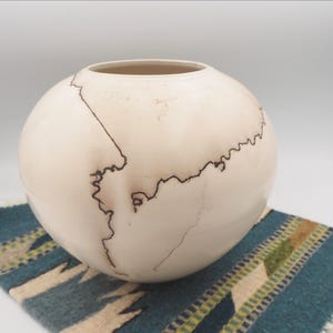 Vintage Michael Morier Horsehair Large Pot Signed
